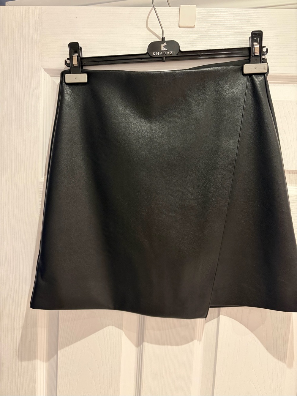 RW&CO. Black Faux Leather Mini Skirt